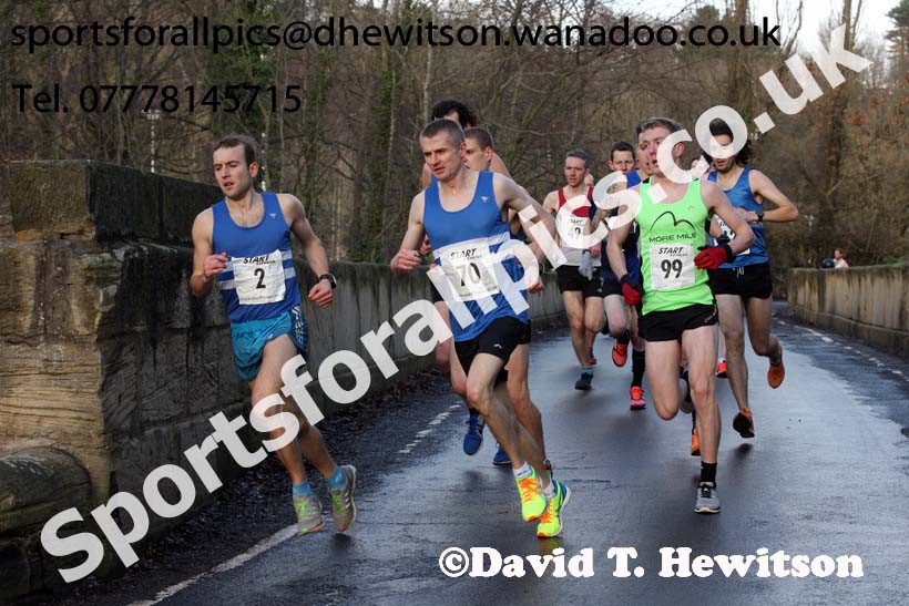 Morpeth Harriers 11k Road Race on New Year's Day. Photo: David T. Hewitson/Sports for All Pics